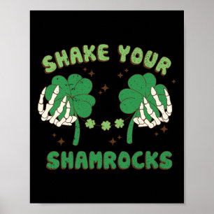 Poster Secouez Vos Shamrocks Drôle St. Patricks Fête de l