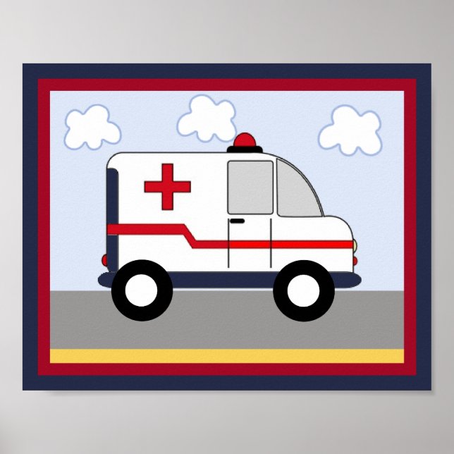 Poster Secourir l'affiche d'ambulance du véhicule no 5/Im (Devant)