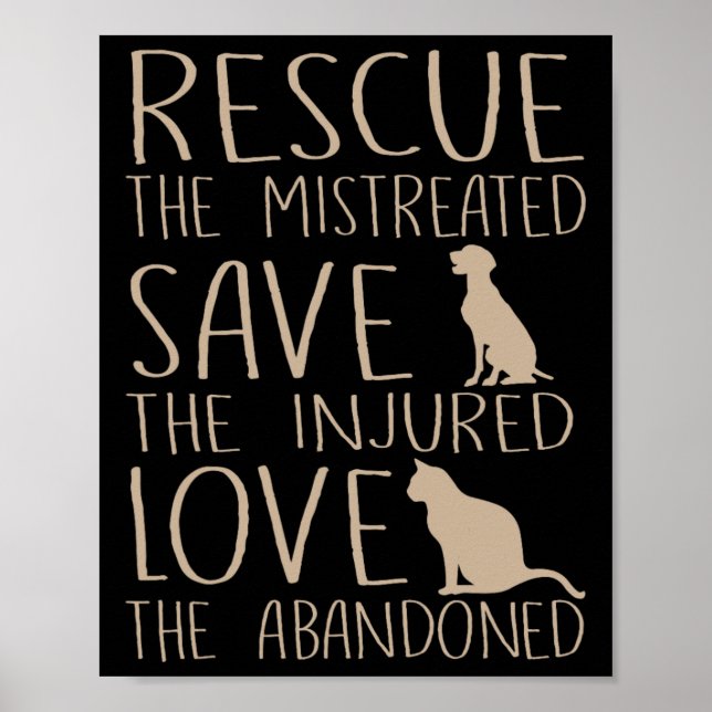 Poster Secourir Sauver l'amour - mignon animal Secourir c (Devant)