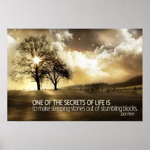 Poster Secrets d'affiche de motivation de la vie