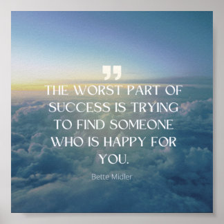 Poster Secrets de succès - Citation de Bette Midler