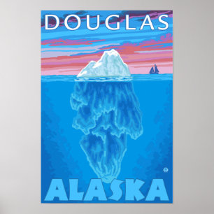 Poster Section transversale d'iceberg - Douglas, Alaska