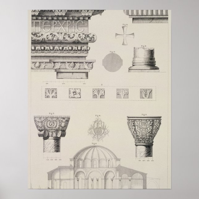 Poster Section transversale et détails architecturaux de  (Devant)