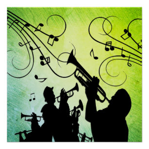 Poster Section Trumpet Musique verte