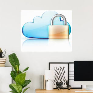 Poster sécurisé de l'icône de sécurité Internet