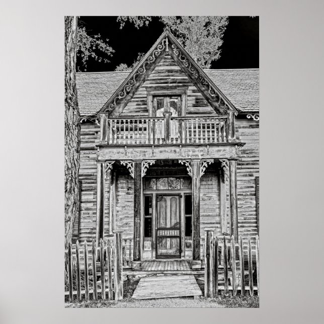 Poster Sedman Home Porch - Nevada City Montana Ghost Town (Devant)
