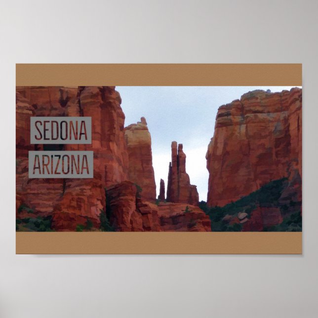 Poster Sedona Arizona Mountains Voyage (Devant)