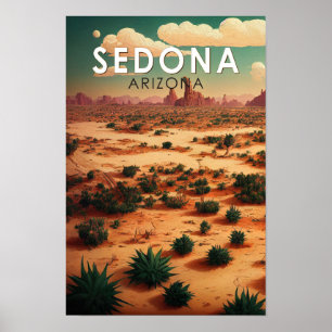 Poster Sedona Arizona Retro Travel Art Vintage