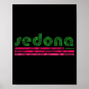 Poster Sedona arizona rétro vintage météo randonnée