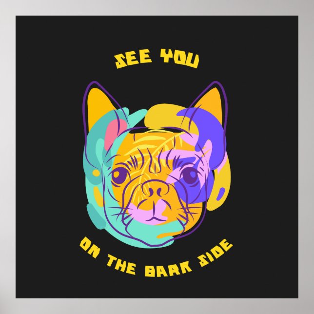 Poster See You on the Bark Side Dog Pun (Devant)