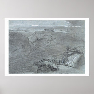 Poster Segesta, from 'Views of Sicily' (chalk & gouache o
