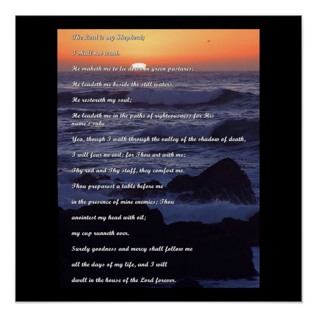 Poster Seigneur est ma prière de berger (Devant)