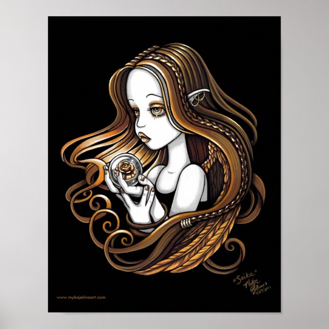 Poster "Seika" Amber Rose Crystal Ball Angel (Devant)