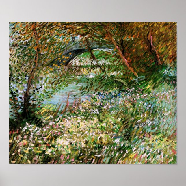Poster Seine, Pont de Clichy au printemps, Van Gogh (Devant)