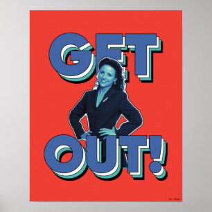 Poster Seinfeld Elaine - Sortez !