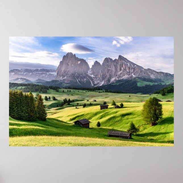 Poster Seiser Alm | Alpes Dolomites, Italie (Devant)