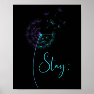 Poster Séjour Semicolon Turquoise &amp; Suicide de Dandel