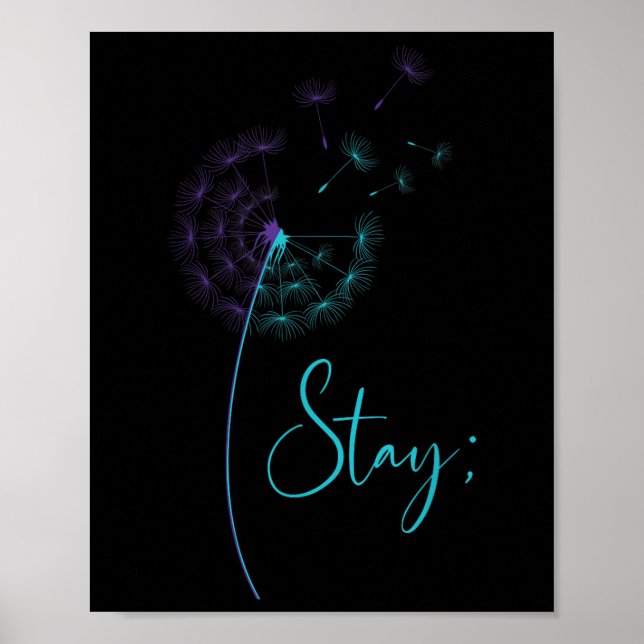 Poster Séjour Semicolon Turquoise &amp; Suicide de Dandel (Devant)