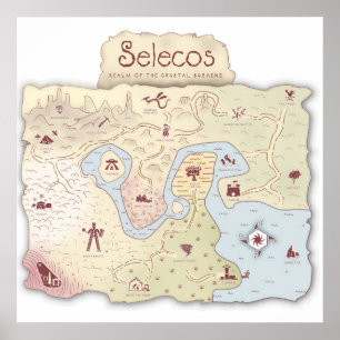 Poster Selecos Adventure Imaginaire Map