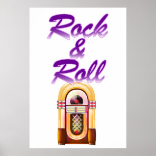 Poster Sélecteur musical Rock and Roll