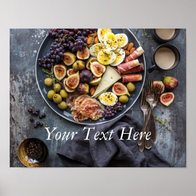 Poster Sélection de nourriture italienne (Devant)