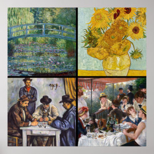 Poster Selection of various impressionist masterpieces