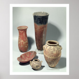 Poster Selection of vases, Naqada I/II Period, 4000-3100