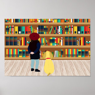 Poster Sélectionne un livre à prendre au chenil