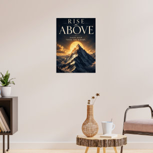 Poster S'élever au-dessus de l'inspiration motivationnell