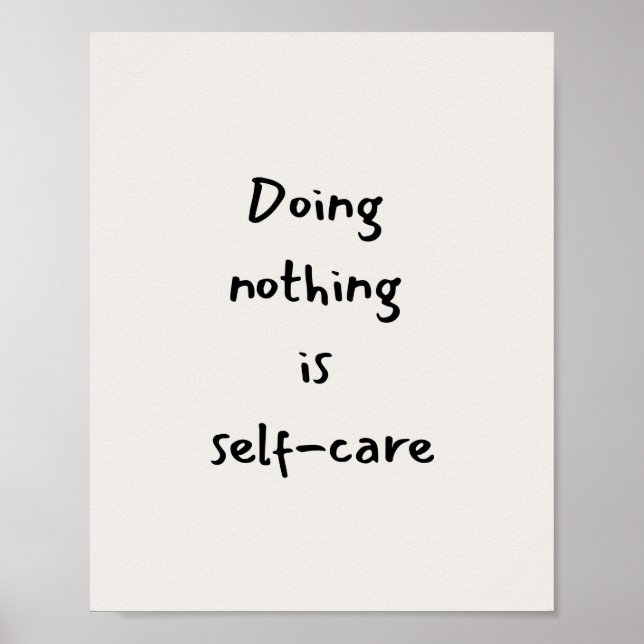 Poster Self-care quote (Devant)
