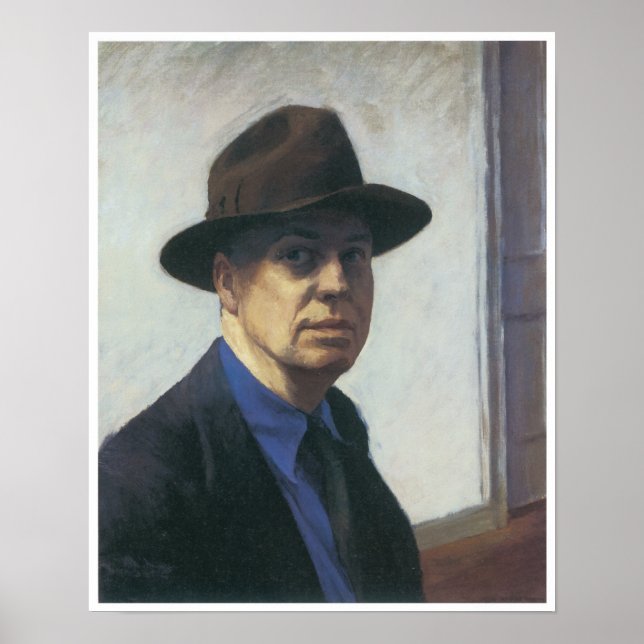 Poster Self-Portrait Edward Hopper (Devant)
