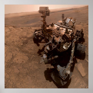 Poster Selfie NASA Mars Curiosity Rover Red Planet