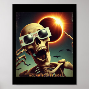 Poster Selfie Skeleton Kids Mens Solaire Eclipse 1