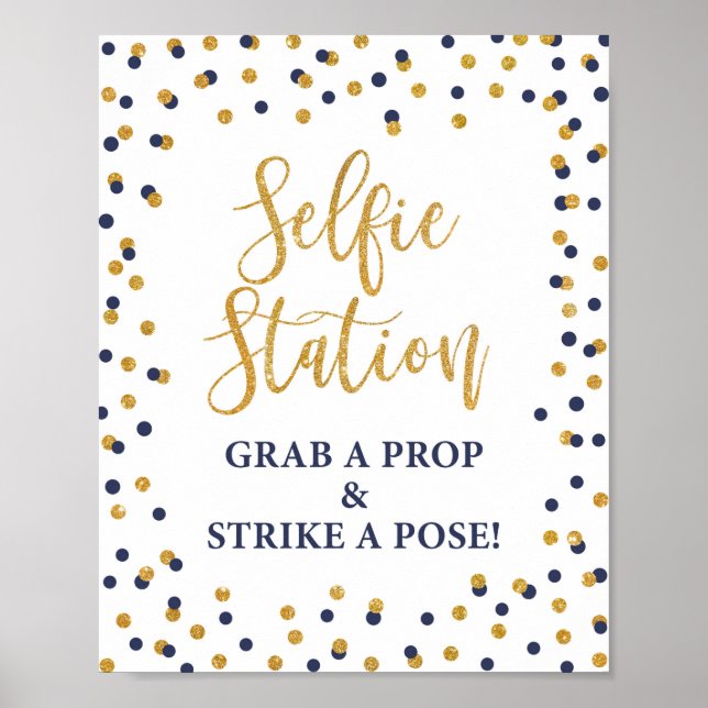 Poster Selfie Station attraper une prothèse et frapper un (Devant)