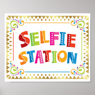 Poster SELFIE STATION Fiesta Party Signer Imprimer