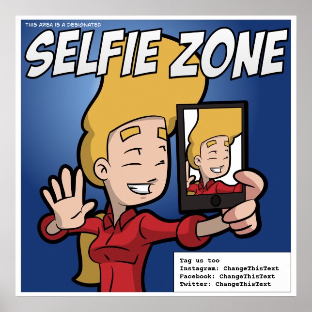 Poster Selfie Zone (personnalisable) (Devant)