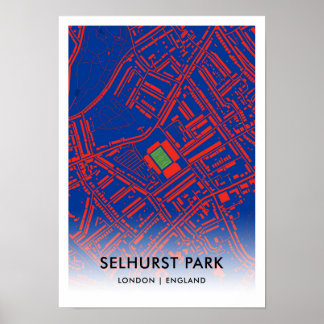 Poster Selhurst Park Stadium - Accueil du Crystal Palace 