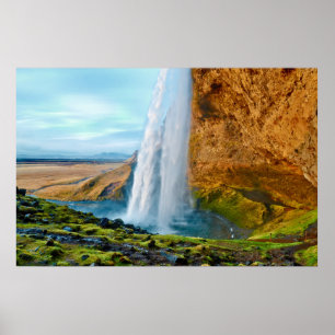 Poster Seljalandsfoss Waterfall in Iceland