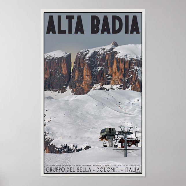 Poster Sella Ronda - Alta Badia (Devant)
