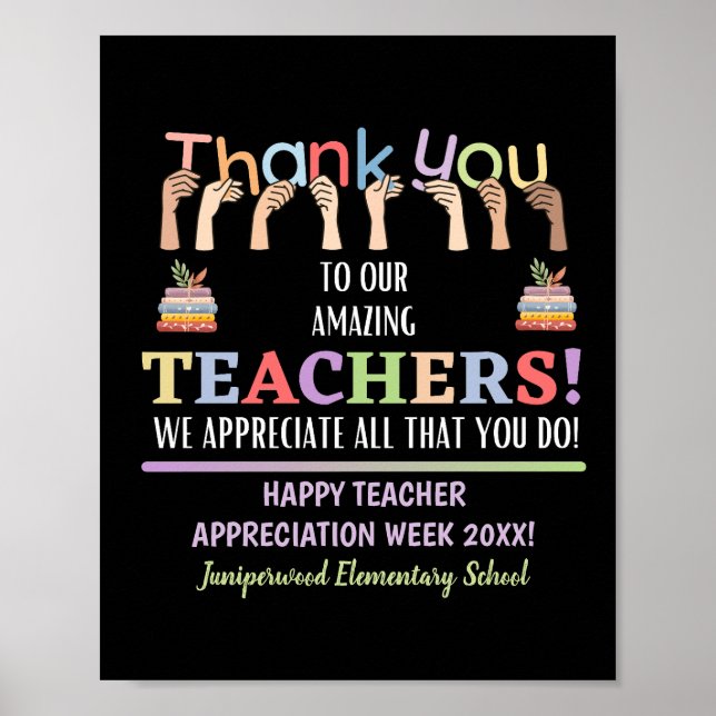 Poster Semaine d'appréciation de l'enseignant (Devant)