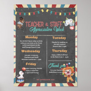 Poster Semaine d'appréciation de l'enseignant à thème du