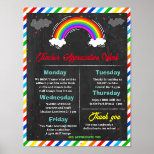 Poster Semaine d'appréciation des professeurs d'Arc-en-ci