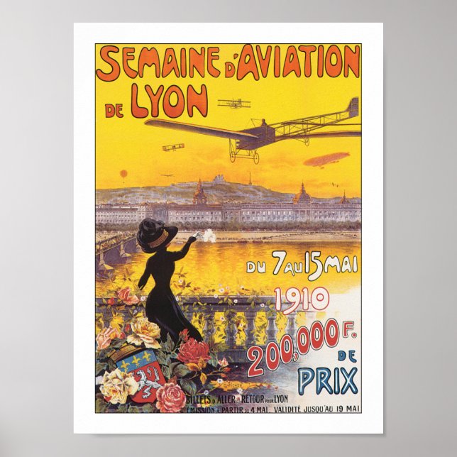 Poster Semaine d'aviation de Lyon (Devant)