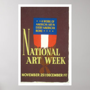 Poster Semaine nationale de l'art 1941 WPA