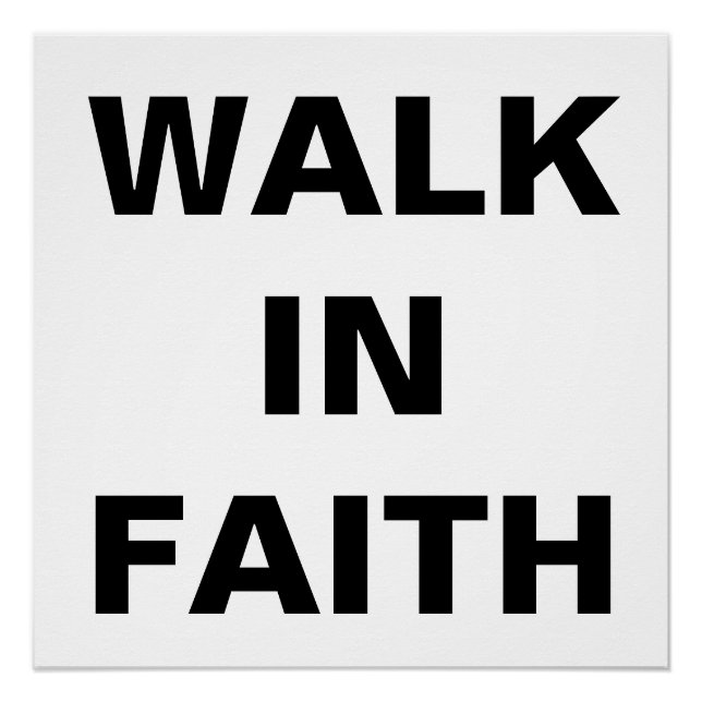 Poster semi-brillant de 20 x 20 pouces "MARCHER DA (Devant)