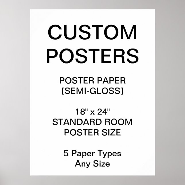 Poster semi-brillant personnalisé de 18 po x 24 po (Devant)