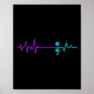 Poster Semicolon de sensibilisation à la prévention du su
