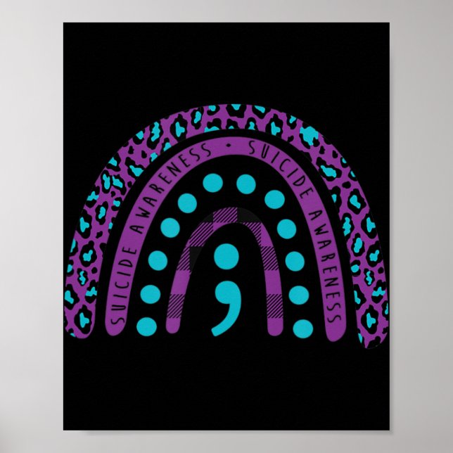 Poster Semicolon de sensibilisation au suicide - Préventi (Devant)