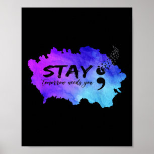 Poster Semicolon Demain A Besoin De Vous Prévention Du Su