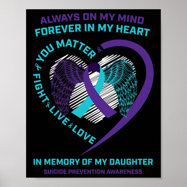 Poster Semicolon En Mémoire De La Prévention Du Suicide D (Devant)
